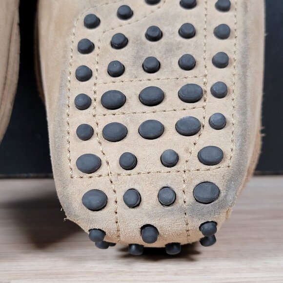 Tods Gommino Driving Loafers Mens Size 10.5 Beige Moccasin Shoes Made In Italy - Picture 10 of 10